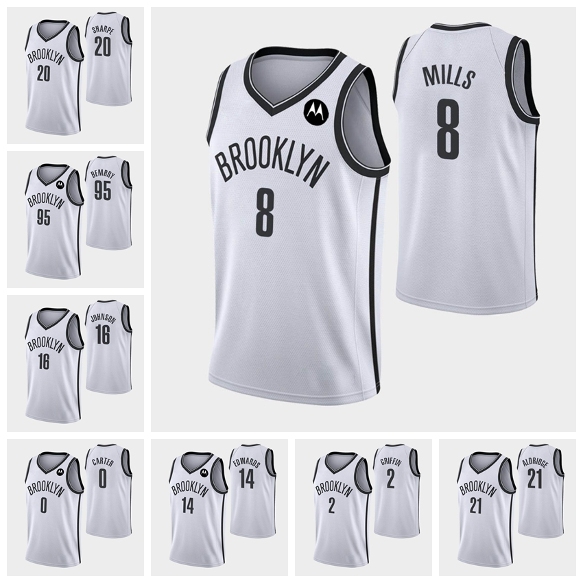Brooklyn''Nets''Men Johnson DeAndre Bembry LaMarcus Aldridge Paul Millsap Kessler Edwards Patty Mills Blake Griffin White basketball Jersey
Brooklyn''Nets''Men Johnson DeAndre Bembry LaMarcus Aldridge Paul Millsap Kessler Edwards Patty Mills Blake Griffin White basketball Jersey