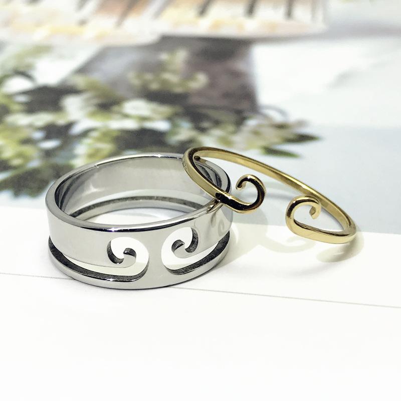 Cluster Rings JETE Classic Fashion Stainless Steel Journey To The West Two In One Couple Magic Ring Suitable For Lovers, Golden;silver
Cluster Rings JETE Classic Fashion Stainless Steel Journey To The West Two In One Couple Magic Ring Suitable For Lovers, Golden;silver