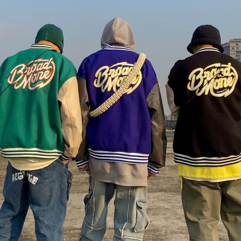 Hip Hop Baseball Jackets Men Women Letters Embroidery Patchwork Harajuku Varsity Jacket College Bomber Coats Unisex 2021, Blue
Hip Hop Baseball Jackets Men Women Letters Embroidery Patchwork Harajuku Varsity Jacket College Bomber Coats Unisex 2021, Blue