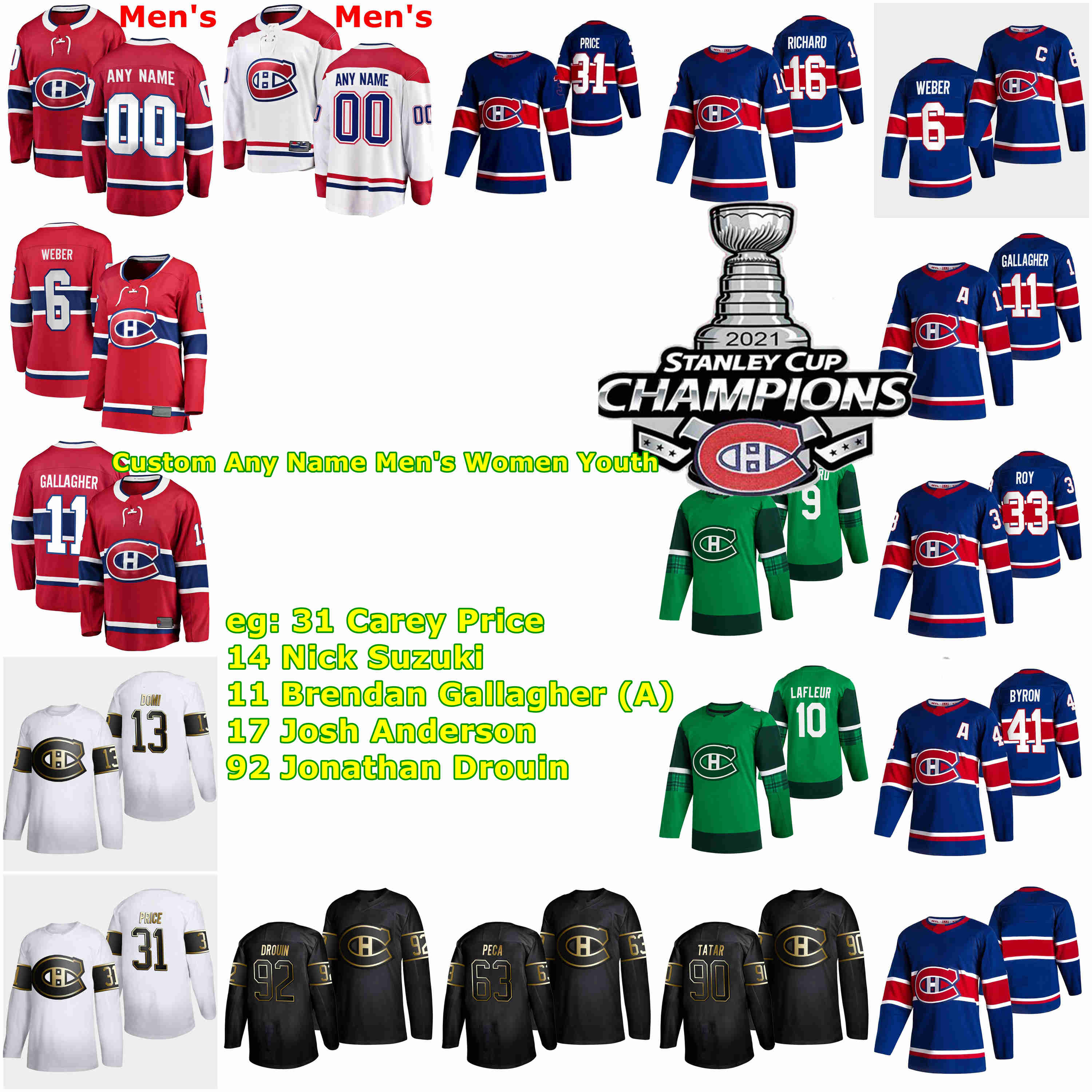 2021 Stanley Cup Champions Montreal Canadiens Ice Hockey Jerseys Shea Weber Jersey Tomas Tatar Jeff Petry Jesperi Kotkaniemi Phillip Danault, Black;red
2021 Stanley Cup Champions Montreal Canadiens Ice Hockey Jerseys Shea Weber Jersey Tomas Tatar Jeff Petry Jesperi Kotkaniemi Phillip Danault, Black;red