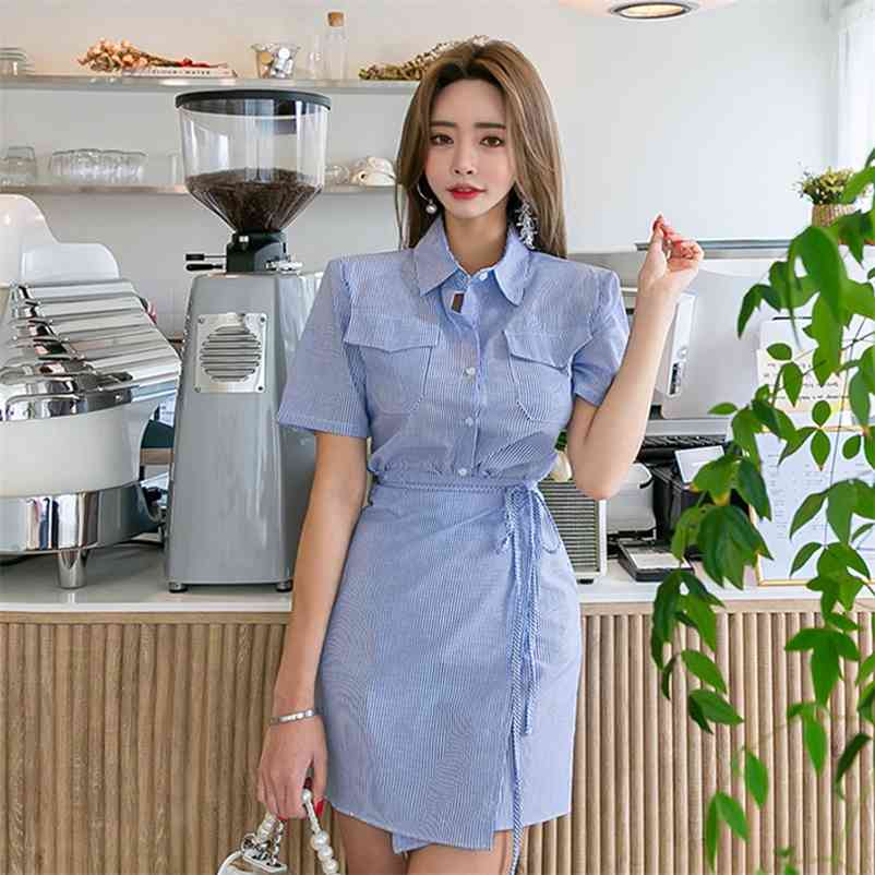 Han edition summer fashion beautiful delicate contracted with stripes of cultivate one' morality dress 210603, Blue
Han edition summer fashion beautiful delicate contracted with stripes of cultivate one' morality dress 210603, Blue