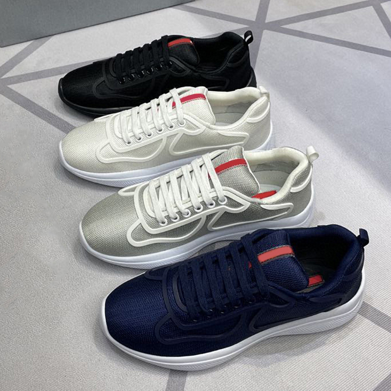 Men Bike Fabric Sneakers Mesh Casual Shoes Flat America'S Cup Trainers Rubber trim Designer Sneaker Lace-up mens trainer With Box 309, Sock
Men Bike Fabric Sneakers Mesh Casual Shoes Flat America'S Cup Trainers Rubber trim Designer Sneaker Lace-up mens trainer With Box 309, Sock