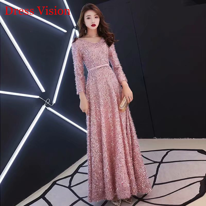 Robe De Soiree Evening Dresse Shiny Sequin Long Sleeves Party Gowns Lace Up Floor Length, White
Robe De Soiree Evening Dresse Shiny Sequin Long Sleeves Party Gowns Lace Up Floor Length, White