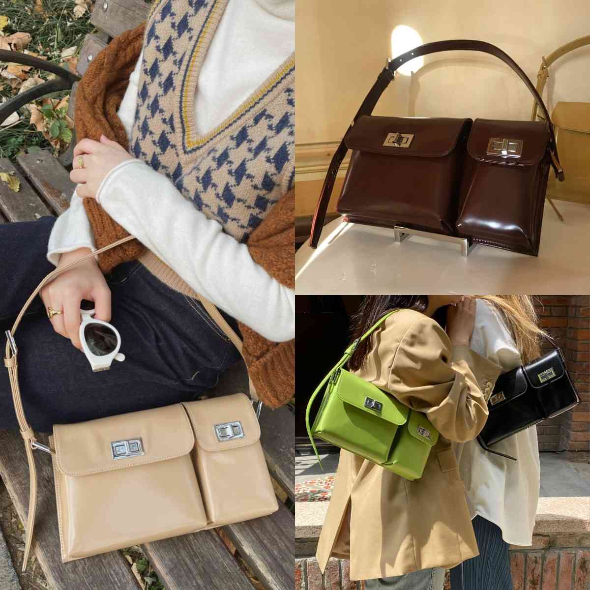 byfar bag underarm bag Billy patent leather glaze mother bag French stick cow leather shoulder
byfar bag underarm bag Billy patent leather glaze mother bag French stick cow leather shoulder