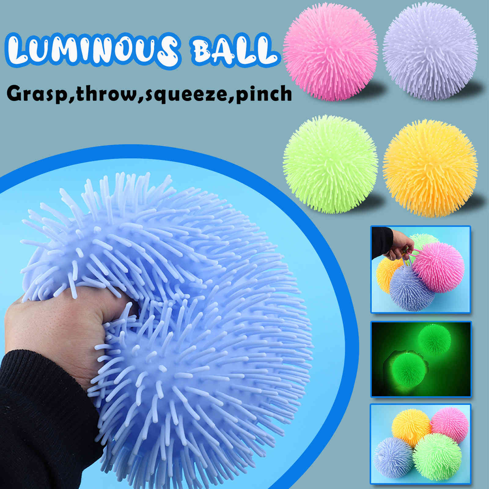 Fidget Popit Luminous Ball Glow In The Dark Push Bubble Fidget Sensory Luminous Stress Relief Decompression Relax Anti-stress X0320
Fidget Popit Luminous Ball Glow In The Dark Push Bubble Fidget Sensory Luminous Stress Relief Decompression Relax Anti-stress X0320