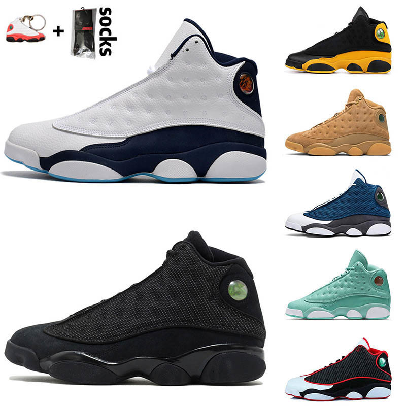 New Sports Shoes 13s Jumpman 13 Black Cat Lucky Green Wheat Red Flint Melo Class Off 2002 Mens Womens Trainers Basketball ShoesYEMD