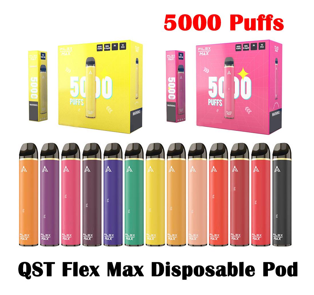 Original QST Flex Max Electronic Cigarettes Disposable Device Kit 5000 Puffs Prefilled 12ml Pods Vape VAPOR Stick Pen Bar Plus 2024
Original QST Flex Max Electronic Cigarettes Disposable Device Kit 5000 Puffs Prefilled 12ml Pods Vape VAPOR Stick Pen Bar Plus 2024