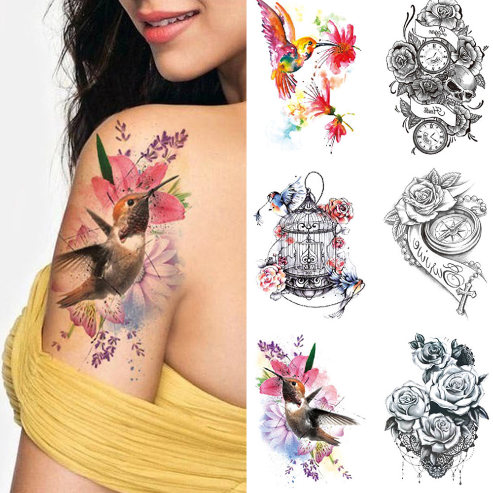 Temporary black Tattoo Sheet Sticker Sexy colours Fake Tatoo Magpie bird flower Tatto Waterproof Little Body Art Men Women
Temporary black Tattoo Sheet Sticker Sexy colours Fake Tatoo Magpie bird flower Tatto Waterproof Little Body Art Men Women