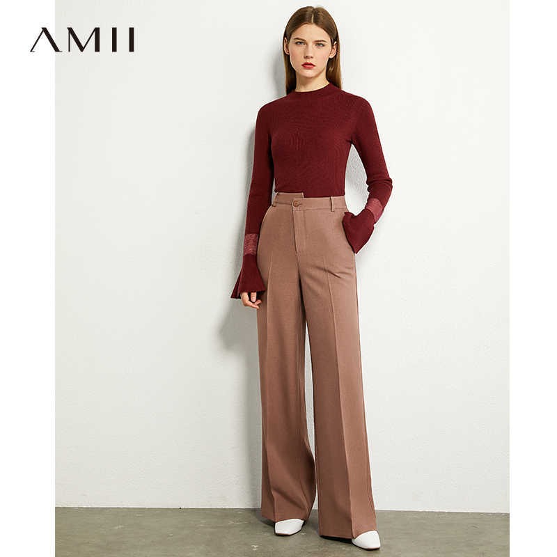 Minimalism Autumn Olstyle Fashion Solid Loose Women Pants Causal High Waist Female Long trousers 12040238 210527