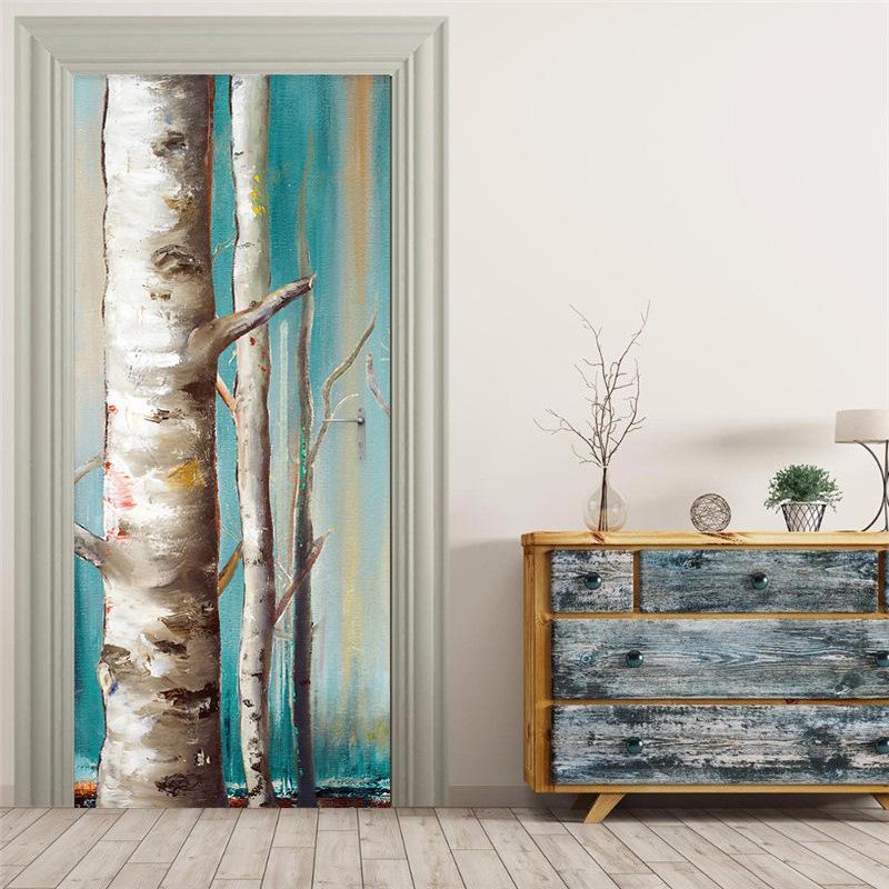 Other Decorative Stickers Birch Tree Painted Door Sticker Self-adhesive Decal Wallpaper Living Room Bedroom Home Decoration Poster Deu
Other Decorative Stickers Birch Tree Painted Door Sticker Self-adhesive Decal Wallpaper Living Room Bedroom Home Decoration Poster Deu