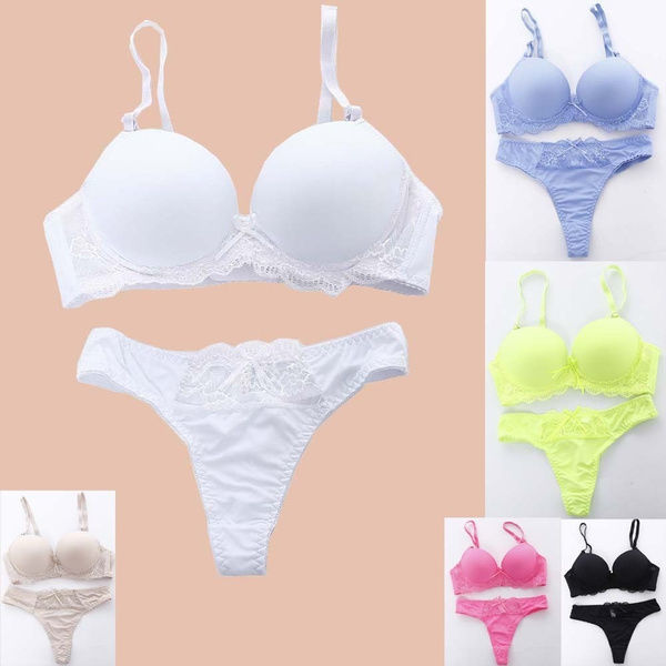Women Underwear Solid Vs Bra Thong Sets Sexy Plus Size Lingerie Suit Lace Bra And Panties Female Push Up Bra Set, White
Women Underwear Solid Vs Bra Thong Sets Sexy Plus Size Lingerie Suit Lace Bra And Panties Female Push Up Bra Set, White