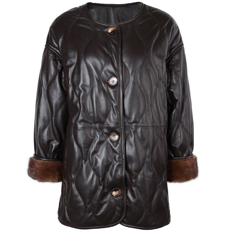 Women' Leather & Faux YOLOAgain Autumn Warm Cotton Jacket Women Single Breasted Plaid Real Coat With Sleeve, As shown
Women' Leather & Faux YOLOAgain Autumn Warm Cotton Jacket Women Single Breasted Plaid Real Coat With Sleeve, As shown
