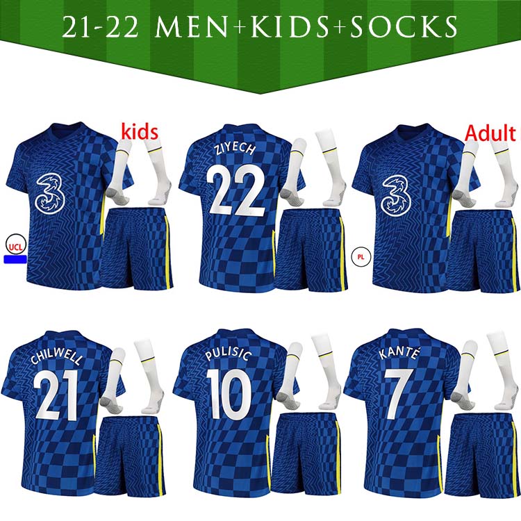 ZIYECH soccer jersey PULISIC MOUNT KANTE HAVERTZ WERNER ABRAHAM CHILWELL GIROUD HUDSON-ODOI 2021 2022 football shirt 21 22 men + kids kit set socks, Black
ZIYECH soccer jersey PULISIC MOUNT KANTE HAVERTZ WERNER ABRAHAM CHILWELL GIROUD HUDSON-ODOI 2021 2022 football shirt 21 22 men + kids kit set socks, Black