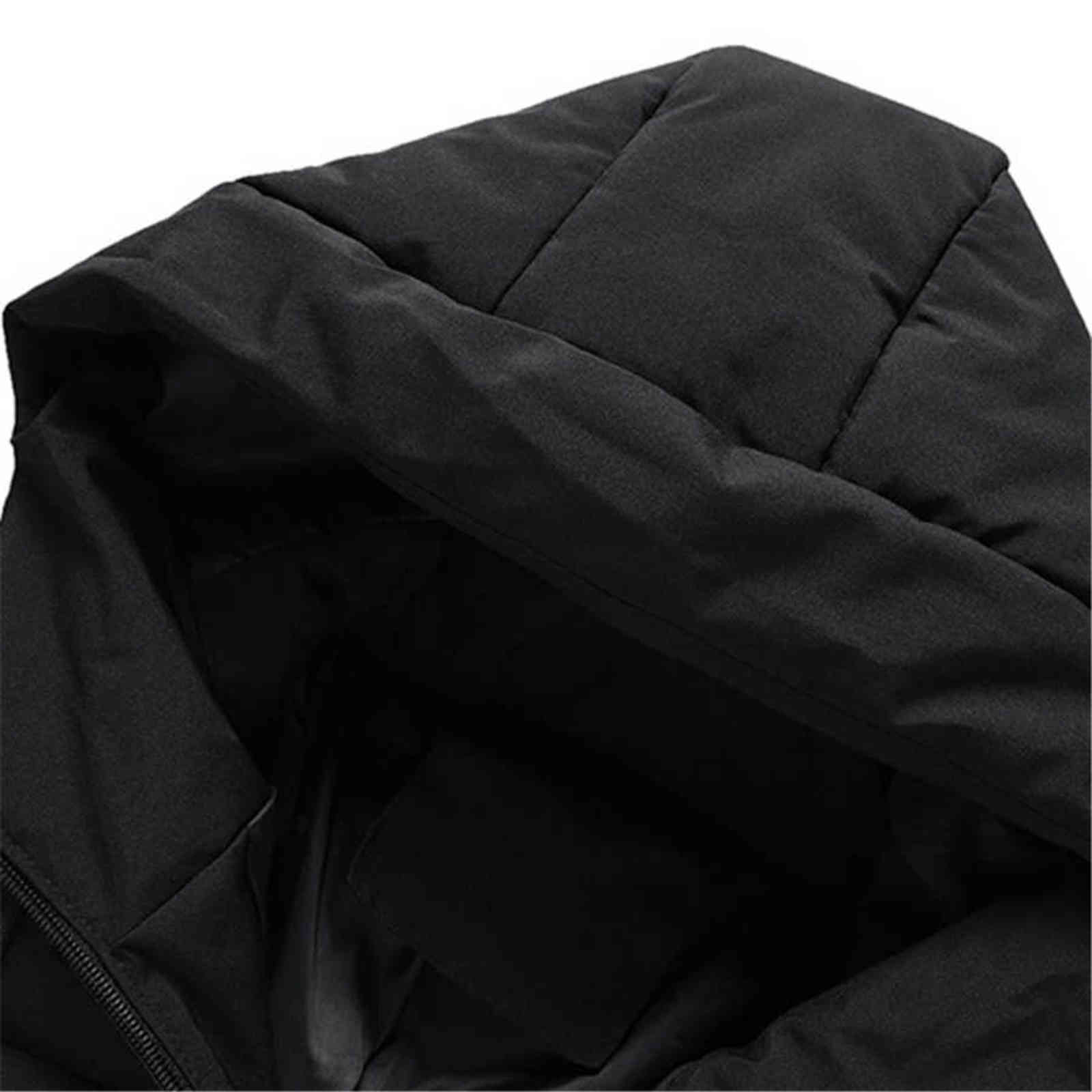 Cotton Padded Jacket Men's Autumn Winter Jackets Casual Clothing Plus Size Hooded Thick Warm Parkas Coat Men Outwear 211104