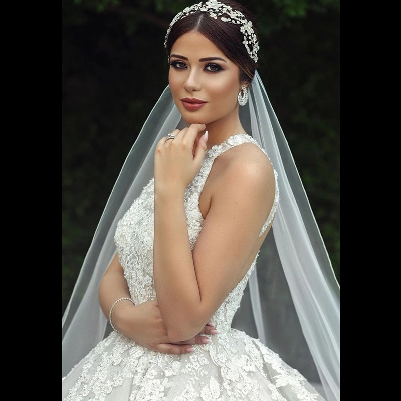 Ball Gown Wedding Dresses Sweetheart Corset Floor Length Princess Bridal Gowns Beaded Lace Pearls Custom Made WD0010