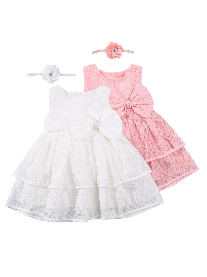 Girl's Dresses Girls Princess Baby Sleeveless Dress Headband Bow Waist Sweet Style Flower Lace Tutu For Birthday Party
Girl's Dresses Girls Princess Baby Sleeveless Dress Headband Bow Waist Sweet Style Flower Lace Tutu For Birthday Party