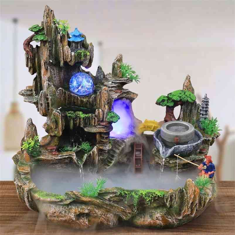 Mountain View Rockery Fountain Water Circulation Small Fish Tank Garden Bonsai Decoration Lucky Feng Shui Ornaments & Humidifier Y200922
Mountain View Rockery Fountain Water Circulation Small Fish Tank Garden Bonsai Decoration Lucky Feng Shui Ornaments & Humidifier Y200922