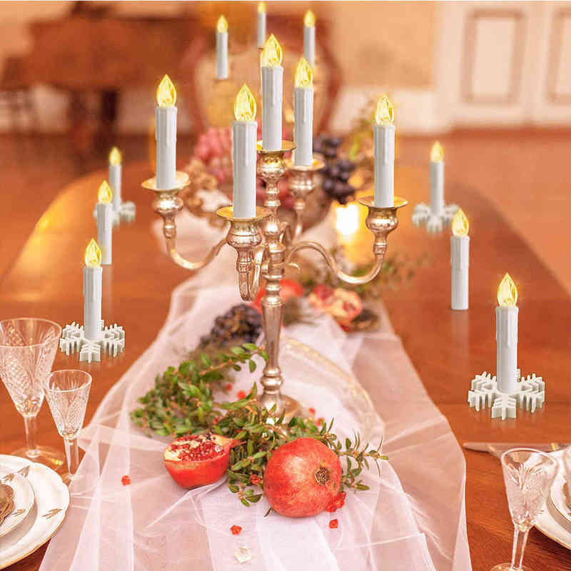 LED Candles Christmas Tree Candle Flashing Flame With Timer Remote Birthday Home 2022 New year039s Decor Church Electric Candle5607657