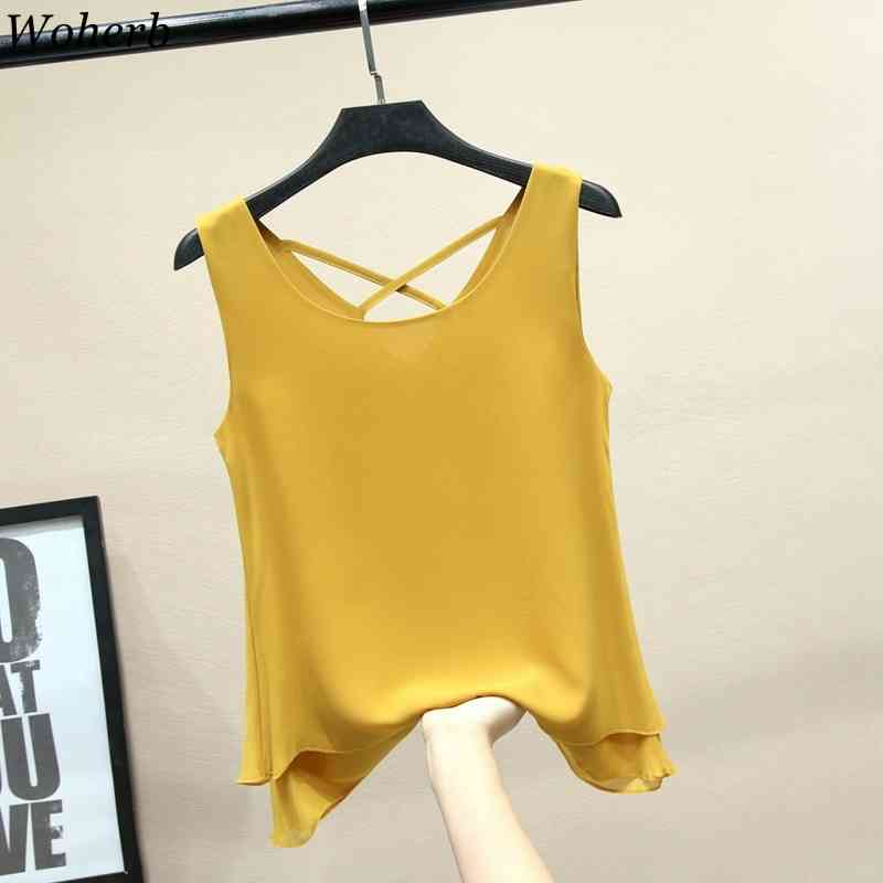 Modis Summer Sleeveless Loose Chiffon Blouse Women Plus Size Tops Female Casual Solid Vest Korean Elegant Blusas 210519, Black
Modis Summer Sleeveless Loose Chiffon Blouse Women Plus Size Tops Female Casual Solid Vest Korean Elegant Blusas 210519, Black