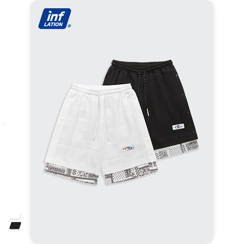 shorts inf men's wear products in spring and summer 2021, White;black