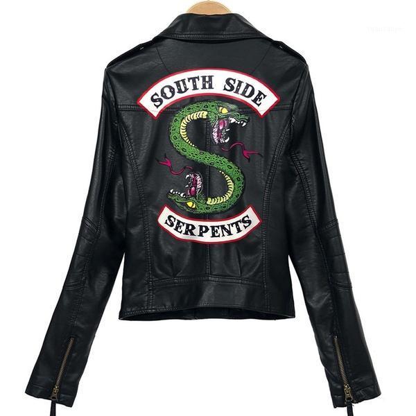 Women's Jackets 2021 Riverdale PU Printed Logo Southside Serpents Women Streetwear Leather Jacket, Black;brown
Women's Jackets 2021 Riverdale PU Printed Logo Southside Serpents Women Streetwear Leather Jacket, Black;brown