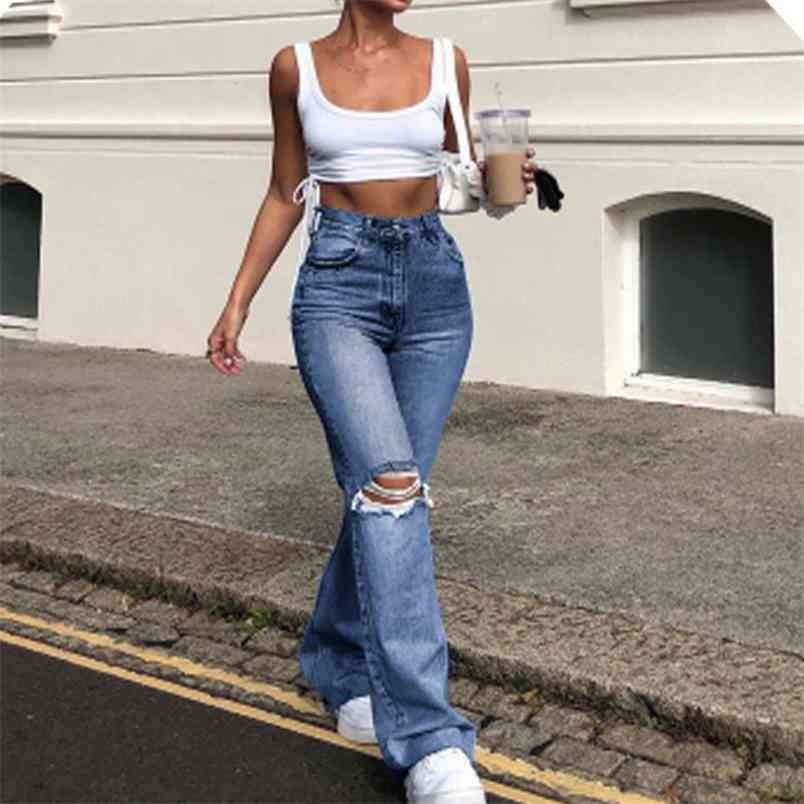HEFLASHOR Women Jeans Pants Leisure Loose High Waist Hole Vintage wide leg jeans Jean Korean Style All-match Full-length 210708, Color 1
HEFLASHOR Women Jeans Pants Leisure Loose High Waist Hole Vintage wide leg jeans Jean Korean Style All-match Full-length 210708, Color 1