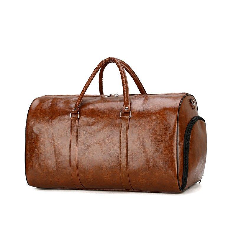 Duffel Bags Leather Travelling Bag Sac De Sport Homme Bolsa Plegable Packing Cubes Almacenamiento Men Shoulder, Black 
Duffel Bags Leather Travelling Bag Sac De Sport Homme Bolsa Plegable Packing Cubes Almacenamiento Men Shoulder, Black