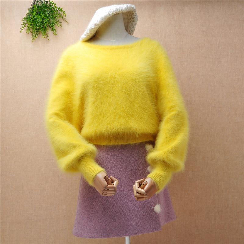 Women's Sweaters Elegant Fashion Female Women Hairy Real Mink Cashmere O-neck Long Batwing Sleeve Loose Pullover Angora Fur Jumper Sw, Body60cm chest96cm
Women's Sweaters Elegant Fashion Female Women Hairy Real Mink Cashmere O-neck Long Batwing Sleeve Loose Pullover Angora Fur Jumper Sw, Body60cm chest96cm