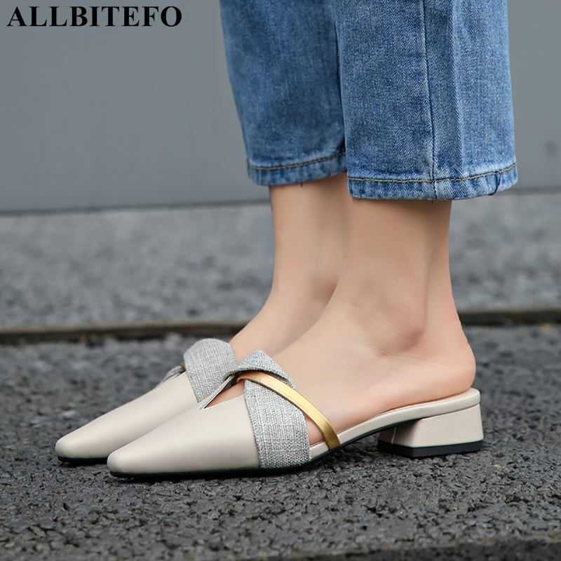 ALLBITEFO summer thick heel office ladies shoes genuine leather brand high heels woemn slippers women high heel shoes 210611, As picture
ALLBITEFO summer thick heel office ladies shoes genuine leather brand high heels woemn slippers women high heel shoes 210611, As picture