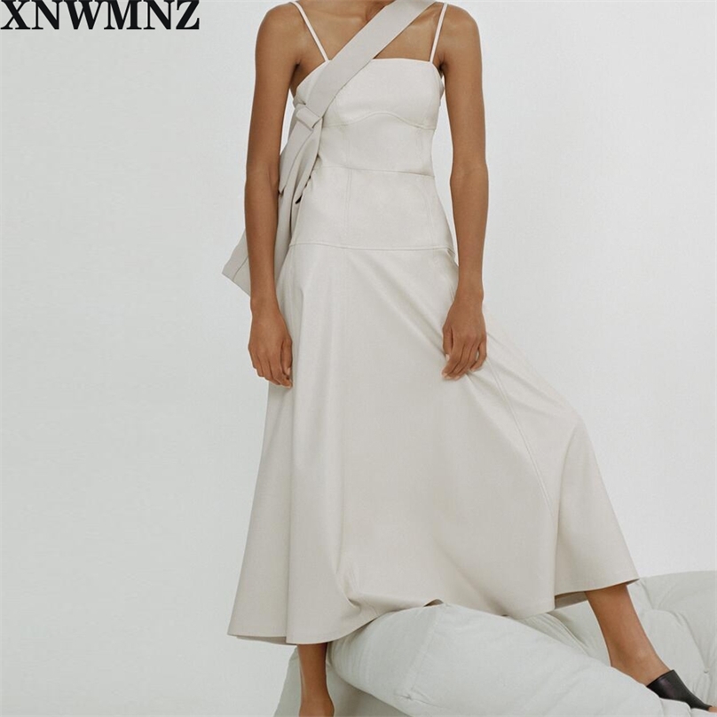Women Chic Fashion Faux Leather Midi Dress Vintage Backless Thin Straps Female Dresses Vestidos Mujer 210520, Beige
Women Chic Fashion Faux Leather Midi Dress Vintage Backless Thin Straps Female Dresses Vestidos Mujer 210520, Beige