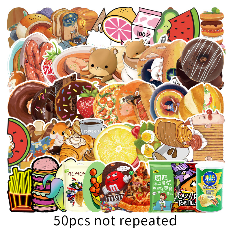 50 Cartoon Food And Drink Graffiti stickers car trunk guitar Skin Protectors scooter tablet decoration sticker
50 Cartoon Food And Drink Graffiti stickers car trunk guitar Skin Protectors scooter tablet decoration sticker