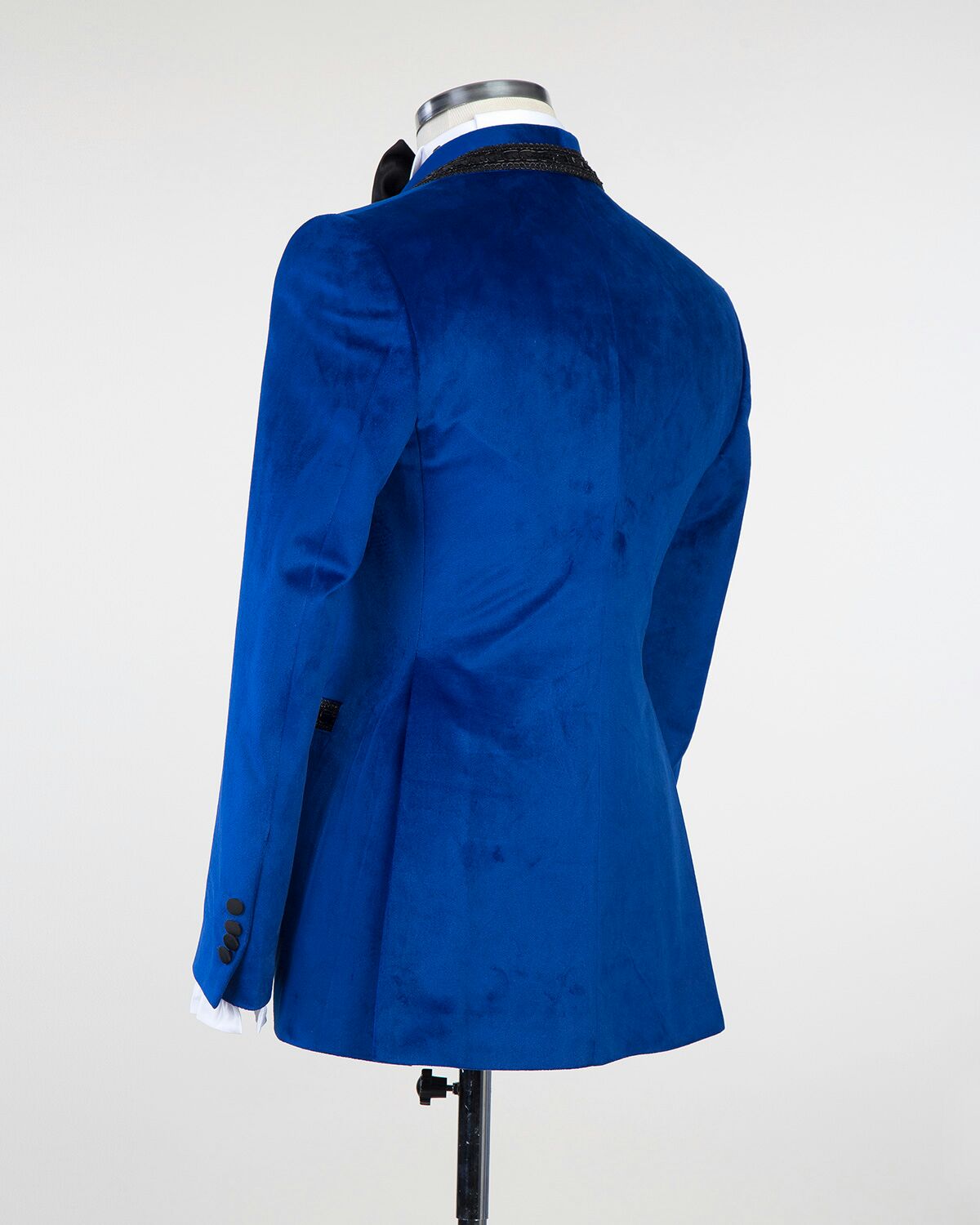Blue Velvet Mens Suits Black Sequins Groom Wedding Blazer Tuxedos Formal Business Prom Pants Coat Jacket 2 Pieces