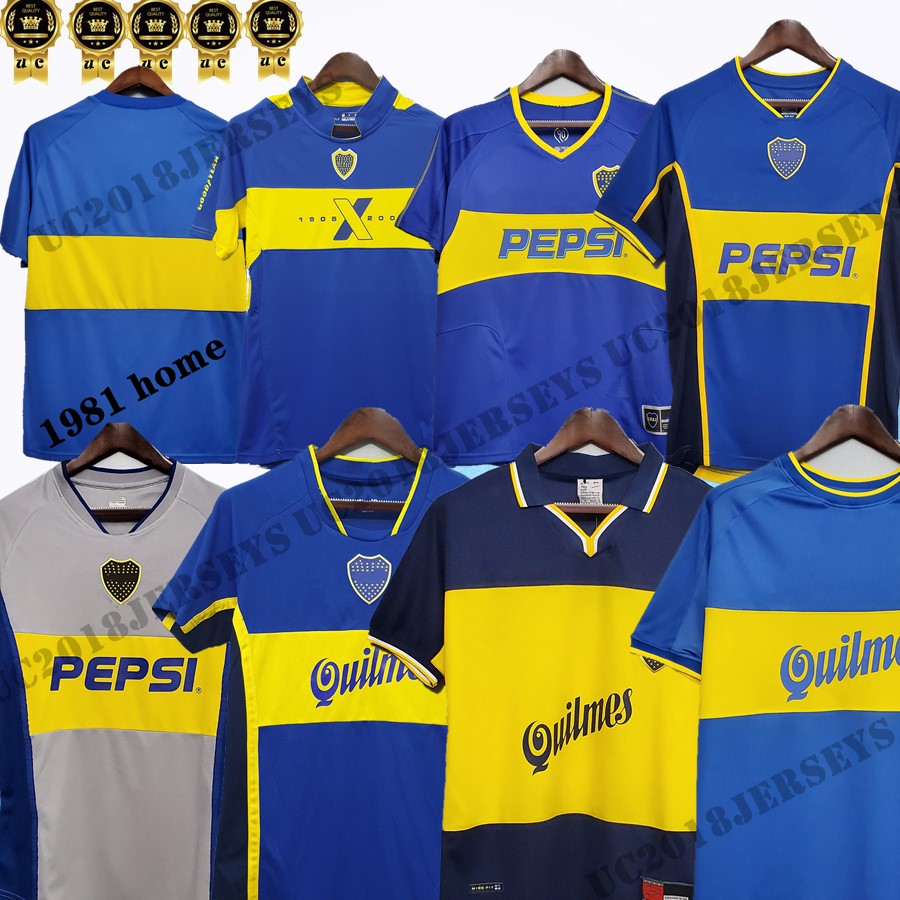 1981 1997 1999 BOCA Juniors Retro Soccer Jersey 01 02 03 04 05 Maradona ROMAN Riquelme Caniggia PALERMO short sleeves classic football shirt, Black;yellow
1981 1997 1999 BOCA Juniors Retro Soccer Jersey 01 02 03 04 05 Maradona ROMAN Riquelme Caniggia PALERMO short sleeves classic football shirt, Black;yellow