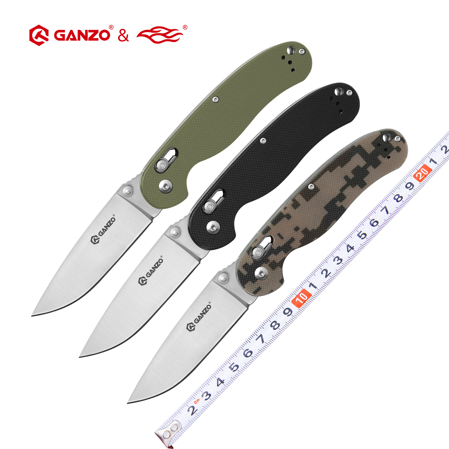 

Firebird Ganzo G727M 58-60HRC 440C blade G10 handle folding knife outdoor tactical camping EDC tool Hunting Pocket