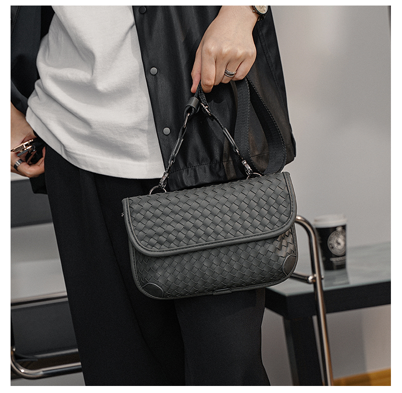 shoulder bags messenger designer mens crossbody bag Crochet solid color weave pattern Lozenge Knitting simple dicky0750 HBP