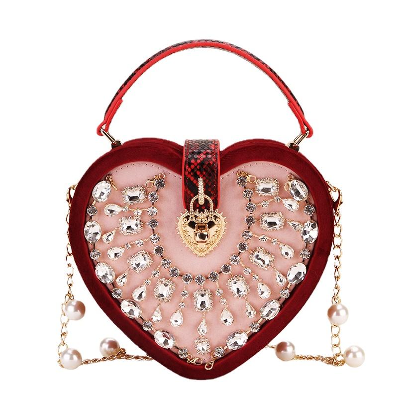 Evening Bags Luxury Designer Heart Shape Women Party Clutch Bag Purses And Handbags Corduroy Shouder Red & Black Banquet
Evening Bags Luxury Designer Heart Shape Women Party Clutch Bag Purses And Handbags Corduroy Shouder Red & Black Banquet