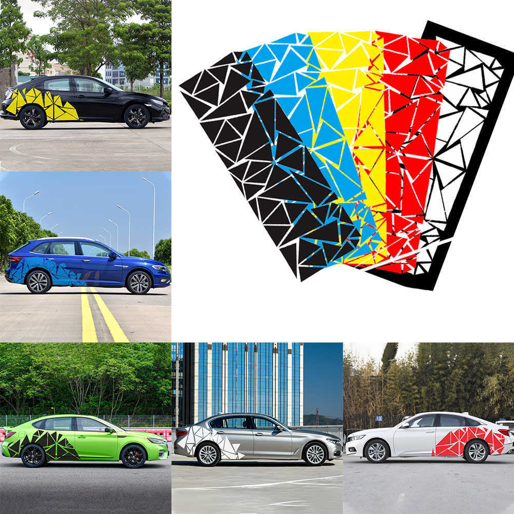 New SALE 1Pcs Universal Glossy Black Freestanding Triangle Graphics Decal Sticker for Side Body Car Accessories Dropshipping