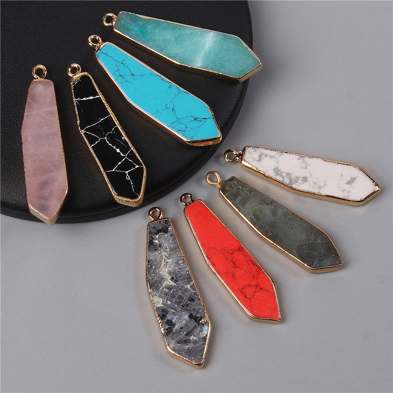 Charms Irregular Geometry 2pcs Natural Stone Strip Pendants Charm For Women Men Jewelry Making Diy Fashion Earring Necklace Accessories, Bronze;silver
Charms Irregular Geometry 2pcs Natural Stone Strip Pendants Charm For Women Men Jewelry Making Diy Fashion Earring Necklace Accessories, Bronze;silver