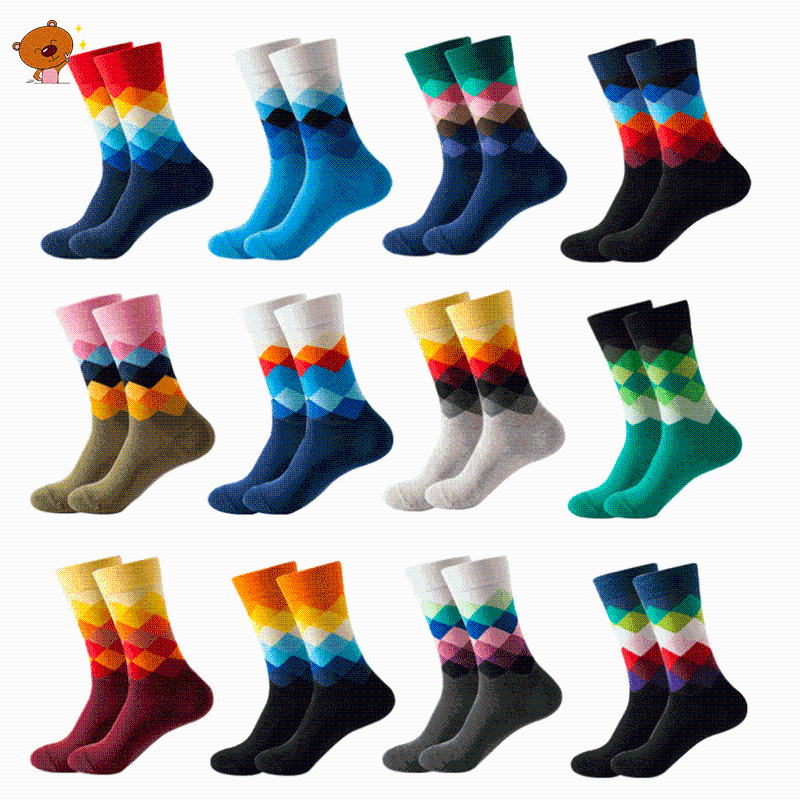 Men's Socks 5 Pairs/Women's Tube Fashion Diamond Pattern Breathable Sweat Absorption Deodorant Versatile Cotton, Black
Men's Socks 5 Pairs/Women's Tube Fashion Diamond Pattern Breathable Sweat Absorption Deodorant Versatile Cotton, Black