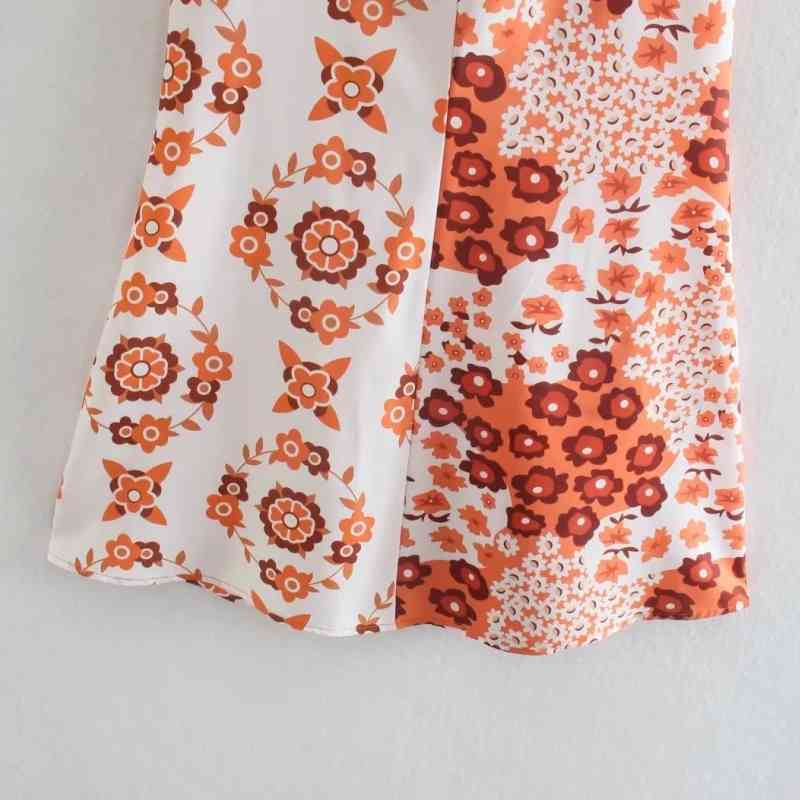 Summer Women Flower Printing Splicing Halter Mini Dress Female Sleeveless Clothes Casual Lady Loose Vestido D7713 210430Z