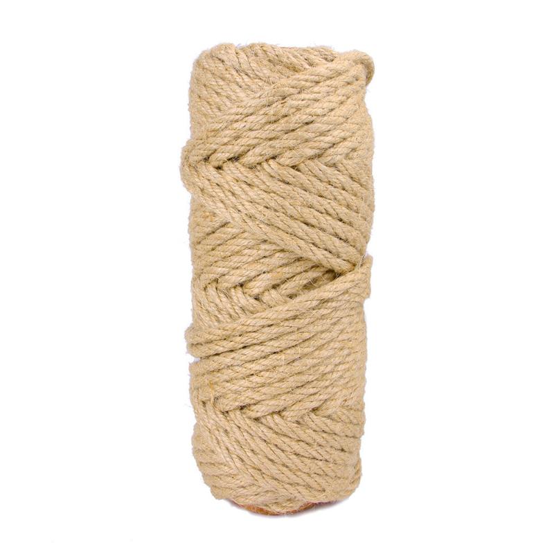Cat Toys 4/6mm 50m Scratching Post Tree Toy Natural Jute Rope Twine Twisted Cord rame String DIY Craft Handmade Decor