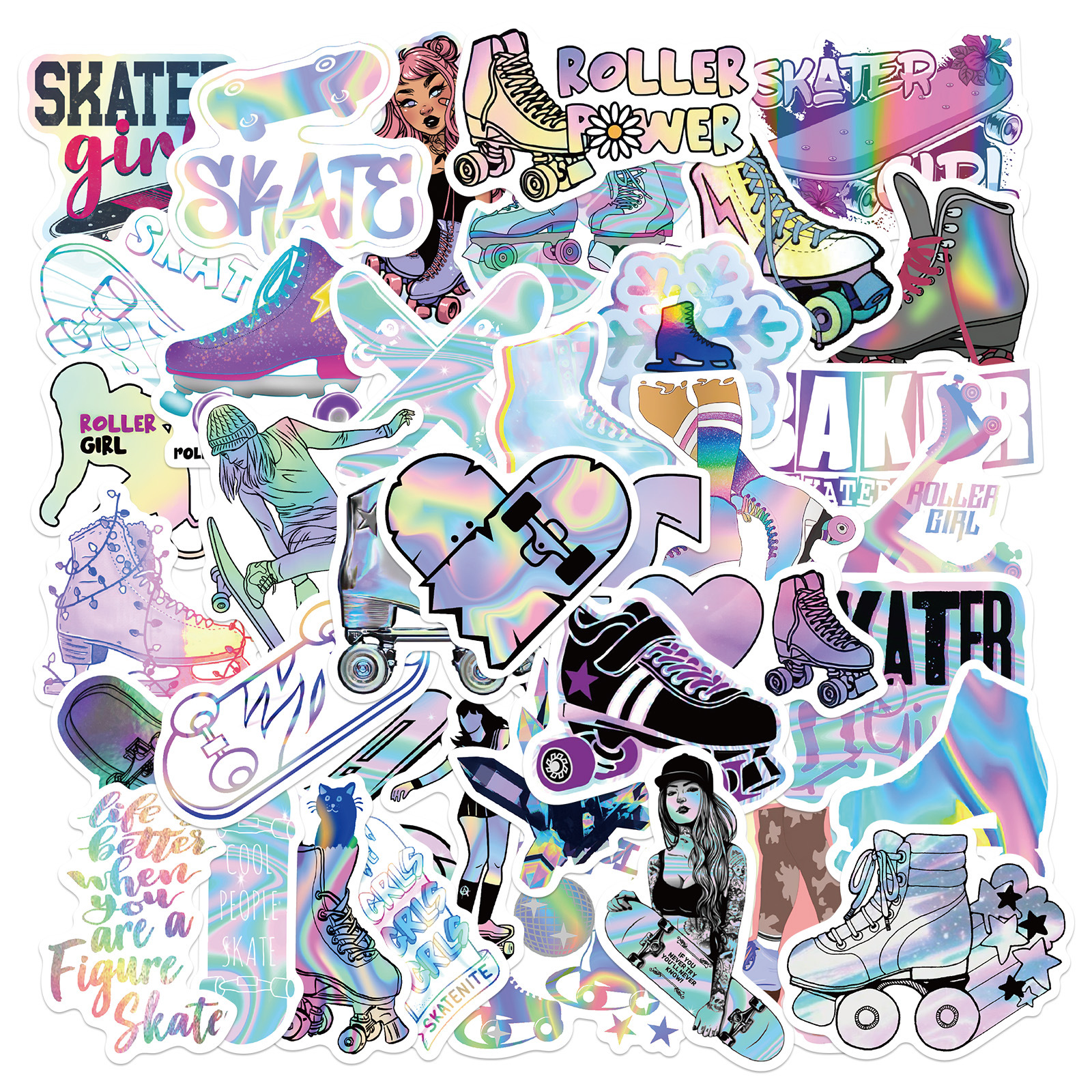 Pack of 50pcs Wholesale Skater Girl Stickers For Guitar Laptop Skateboard Motor Bottle Car Decals Kids Gifts Toys, Multi-color
Pack of 50pcs Wholesale Skater Girl Stickers For Guitar Laptop Skateboard Motor Bottle Car Decals Kids Gifts Toys, Multi-color