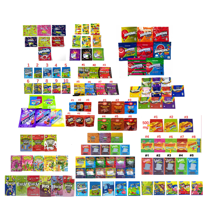 Empty Edibles Packaging Bag Candy Gummy infused chips Cookie Cereal Bar edible package Mylar Bags medible Packing cheetos trrlli trolli
Empty Edibles Packaging Bag Candy Gummy infused chips Cookie Cereal Bar edible package Mylar Bags medible Packing cheetos trrlli trolli
