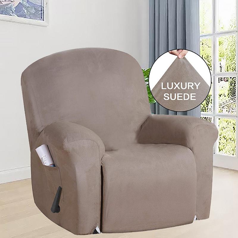 Chair Covers All-inclusive Recliner Sofa Cover Suede Massage Stretch Slipcover Non-slip Armchair Case Living Room Decor