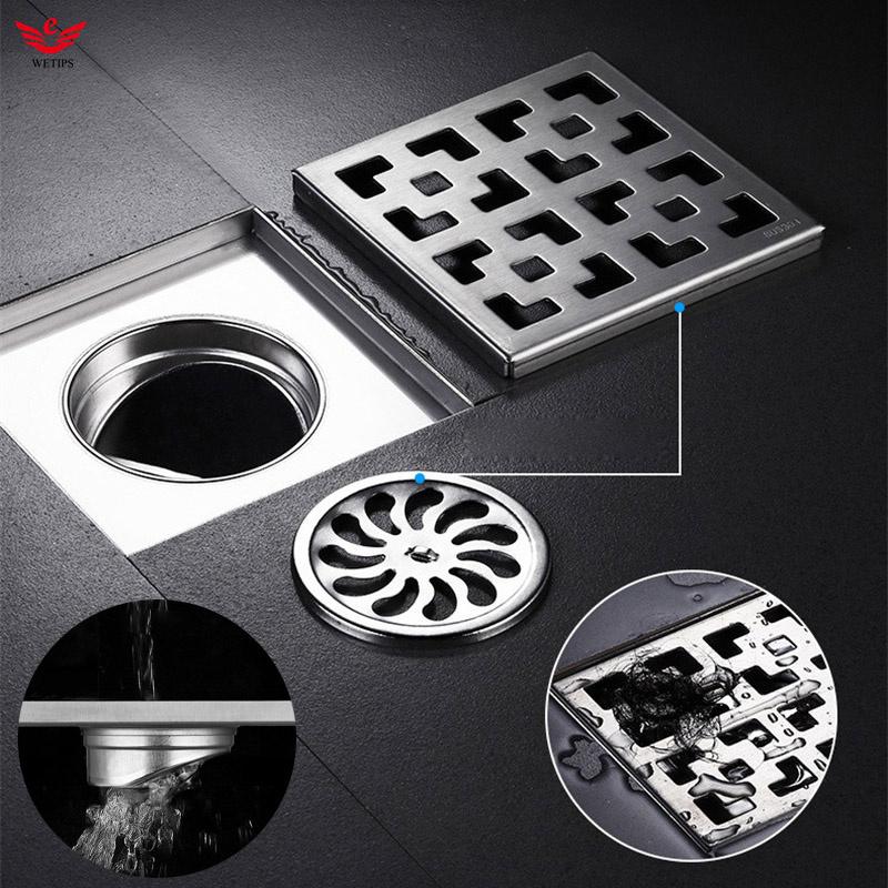 Other Bath & Toilet Supplies WETIPS Stainless Steel Floor Shower Drain Square Cover Fast Deodorization Drainage Channel Strainer
Other Bath & Toilet Supplies WETIPS Stainless Steel Floor Shower Drain Square Cover Fast Deodorization Drainage Channel Strainer