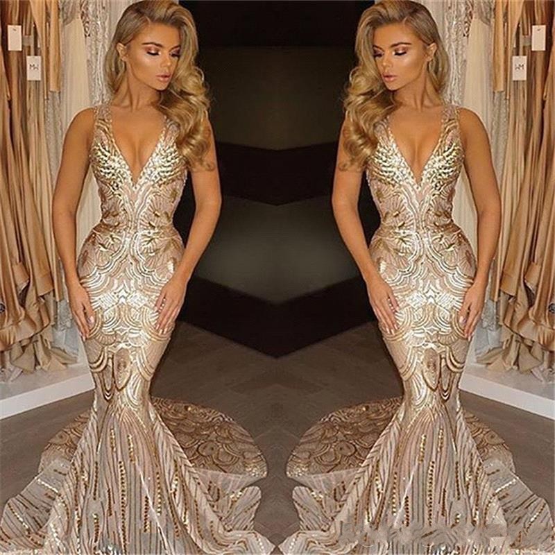 2021 Luxury Gold Sequined Mermaid Evening Dresses Wear Deep V Neck Sweep Train Long Formal Plus Size Special Occasion Prom Party Pageant Gowns, Same as picture
2021 Luxury Gold Sequined Mermaid Evening Dresses Wear Deep V Neck Sweep Train Long Formal Plus Size Special Occasion Prom Party Pageant Gowns, Same as picture