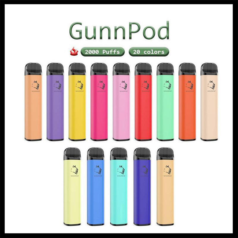 GunnPod Disposable E-cigarettes Device Kit 2000 Puffs 1250mAh Battery Prefilled 8ml Pod Stick Vape Pen Authentic
GunnPod Disposable E-cigarettes Device Kit 2000 Puffs 1250mAh Battery Prefilled 8ml Pod Stick Vape Pen Authentic
