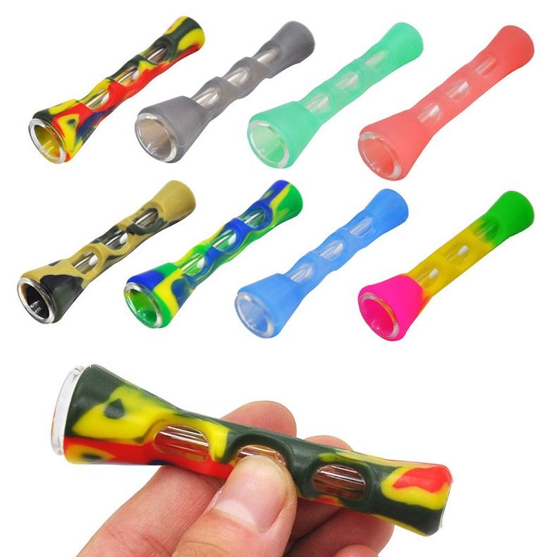 Silicone Smoking Pipe Glass Bongs 3.4 inches Cigarette Hand Pipes Portable Mini Tobacco Cigarettes Holder
Silicone Smoking Pipe Glass Bongs 3.4 inches Cigarette Hand Pipes Portable Mini Tobacco Cigarettes Holder