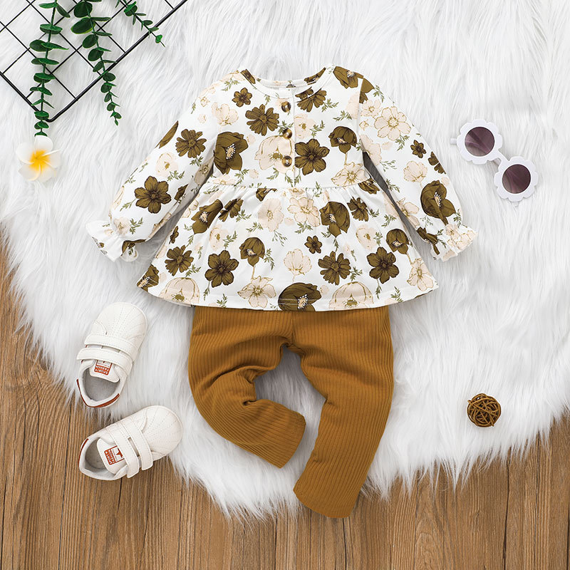 Baby Long Sleeves Floral Tops+Pants Set Fall 2021 Children Boutique Clothing 0-2T Toddler Girls Cotton 2 PC Suit Stylish Clothes, White
Baby Long Sleeves Floral Tops+Pants Set Fall 2021 Children Boutique Clothing 0-2T Toddler Girls Cotton 2 PC Suit Stylish Clothes, White
