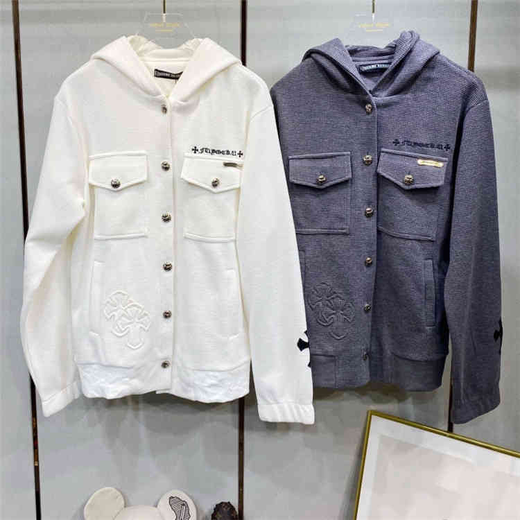 2022 Hearts/chrome Fashion Brand Chromeshearts Crosin Embroidery Sanskrit Cross Cloth Hooded Jacket for Men and Women TVOF, White
2022 Hearts/chrome Fashion Brand Chromeshearts Crosin Embroidery Sanskrit Cross Cloth Hooded Jacket for Men and Women TVOF, White